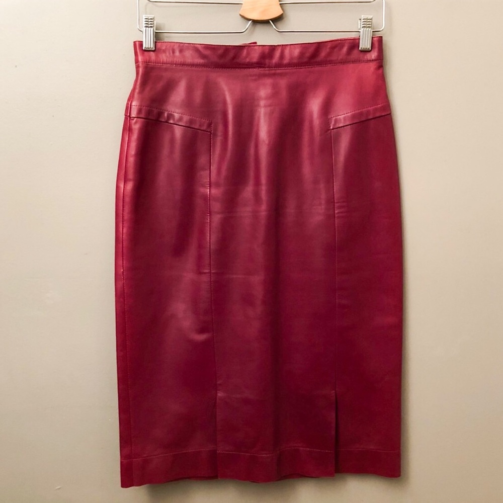 Marc Jacobs 100% Genuine Leather Pencil Skirt 6